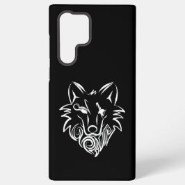 Zwart-witte tribale Wolf Samsung Galaxy Hoesje