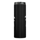 Zwart-witte tribale Wolf Thermosbeker (Achterkant)