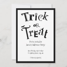 Zwart-witte trick or treat