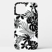 Zwart-witte tropen: Silhouetted Natuur Case-Mate iPhone Case (Achterkant)