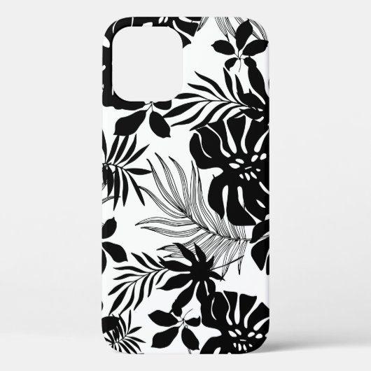 Zwart-witte tropen: Silhouetted Natuur Case-Mate iPhone Case (Achterkant)