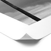 Zwart-witte tropische palmbomen Fotografie Poster (Hoek)