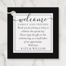 Zwart-Witte Trouwcadeautas Bedankjes Labels