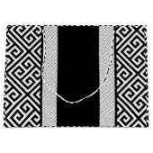 Zwart-witte trouwcadeautas groot cadeauzakje (Voorkant)