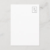 Zwart-witte trouwdetails QR-code Informatiekaartje (Achterkant)