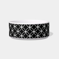 Zwart-witte trouwring patroon Monogram
