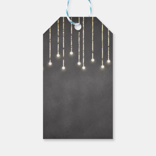 Zwart Witte Trouwslingers Cadeaulabel (Achterkant)