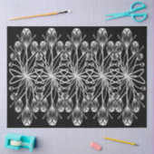 Zwart Witte Tulp Uil Visarend H&S Tissue Papier (Craft)