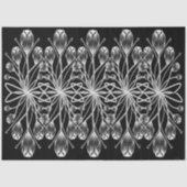 Zwart Witte Tulp Uil Visarend H&S Tissue Papier (Voorkant)