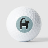 Zwart-witte Tuxedo Cat Golf Balls Golfballen (Voorkant)