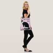 Zwart-witte Tuxedo Kat Persoonlijk Tote Bag (Op model)