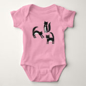 Zwart-witte Tuxedo Kat Romper (Voorkant)