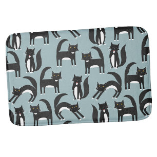 Zwart-witte Tuxedo katten Badmat