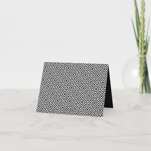 Zwart, witte tuxedo, zwarte boog, stropdas, formee bedankkaart (Achterkant)