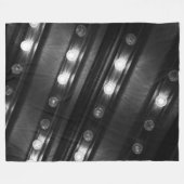 Zwart-witte Twinkle-lichten Fleece Deken (Voorkant (Horizontaal))