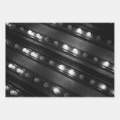 Zwart-witte Twinkle-lichten Inpakpapier Vel (Voorkant)