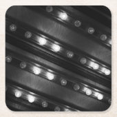 Zwart-witte Twinkle-lichten Kartonnen Onderzetters (Voorkant)