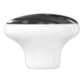 Zwart-witte Twinkle-lichten Keramische Knop (Zijkant)
