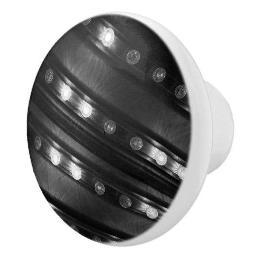 Zwart-witte Twinkle-lichten Keramische Knop (Rechts)
