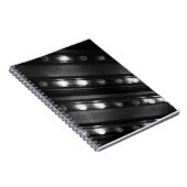 Zwart-witte Twinkle-lichten Notitieboek (Rechterzijde)