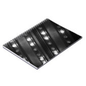 Zwart-witte Twinkle-lichten Notitieboek (Linkerzijde)