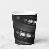Zwart-witte Twinkle-lichten Papieren Bekers (Achterkant)