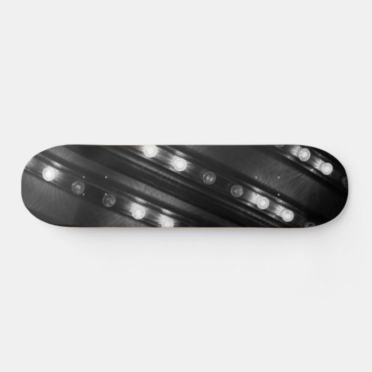 Zwart-witte Twinkle-lichten Persoonlijk Skateboard (Horizontaal)