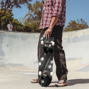 Zwart-witte Twinkle-lichten Persoonlijk Skateboard