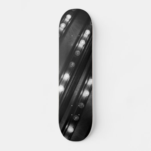 Zwart-witte Twinkle-lichten Persoonlijk Skateboard (Voorkant)