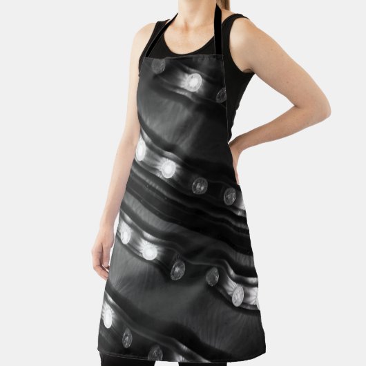 Zwart-witte Twinkle-lichten Schort (Insitu)