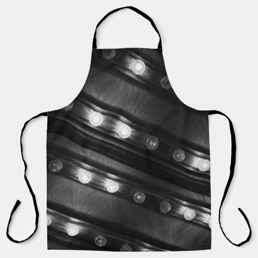 Zwart-witte Twinkle-lichten Schort (Voorkant)