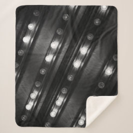 Zwart-witte Twinkle-lichten Sherpa Deken