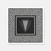 Zwart-witte twitwasservetten servet (Voorkant)