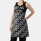 Zwart-witte typografie BBQ-schort voor grillmeeste Schort (Insitu)