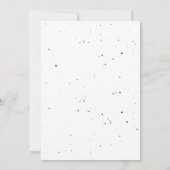 Zwart-witte typografie Splatter Dank u Bedankkaart (Achterkant)