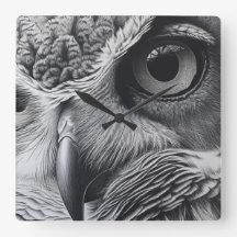 Zwart-witte uil gezicht