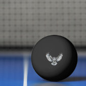 Zwart Witte Uilenmaan Pingpongbal (Net)