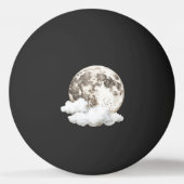 Zwart Witte Uilenmaan Pingpongbal (Achterkant)