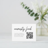 Zwart & Witte Universiteitsfonds QR-code Afstudere Informatiekaartje (Staand voorkant)