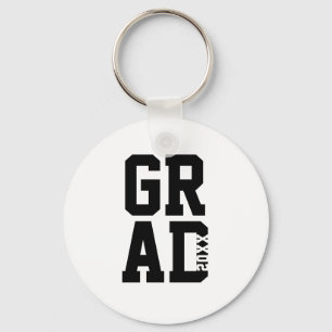 Zwart Witte Universiteitskleuren Afstudeercadeau Sleutelhanger