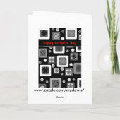 Zwart-witte Vaderdag Kaart (Achterkant)