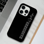 Zwart Witte Varsity College Monogram Script Naam Case-Mate iPhone Case
