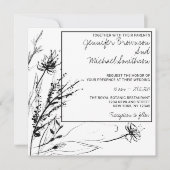 Zwart-witte ventilatorschets Botanisch Kaart (Voorkant)