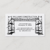 Zwart | Witte verf | Bouw Visitekaartje (Achterkant)