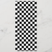 Zwart-witte verfijnde bruiloft menu (Achterkant)