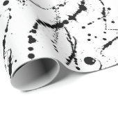 Zwart-witte verfinkspleet cadeaupapier (Rol Hoek)
