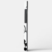 Zwart & Witte Vervagende Bloem iPhone Hoesje (Achterkant / Links)