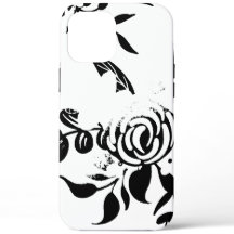 Zwart & Witte Vervagende Bloem iPhone Hoesje
