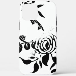 Zwart & Witte Vervagende Bloem iPhone Hoesje
