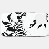 Zwart & Witte Vervagende Bloem iPhone Hoesje (Achterkant (horizontaal))